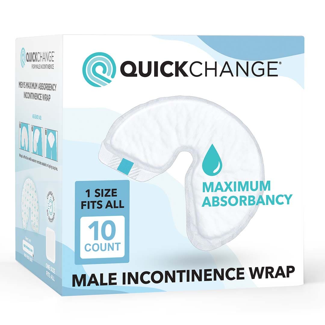 QuickChange Men's Incontinence Wrap, Trial Pack (10)