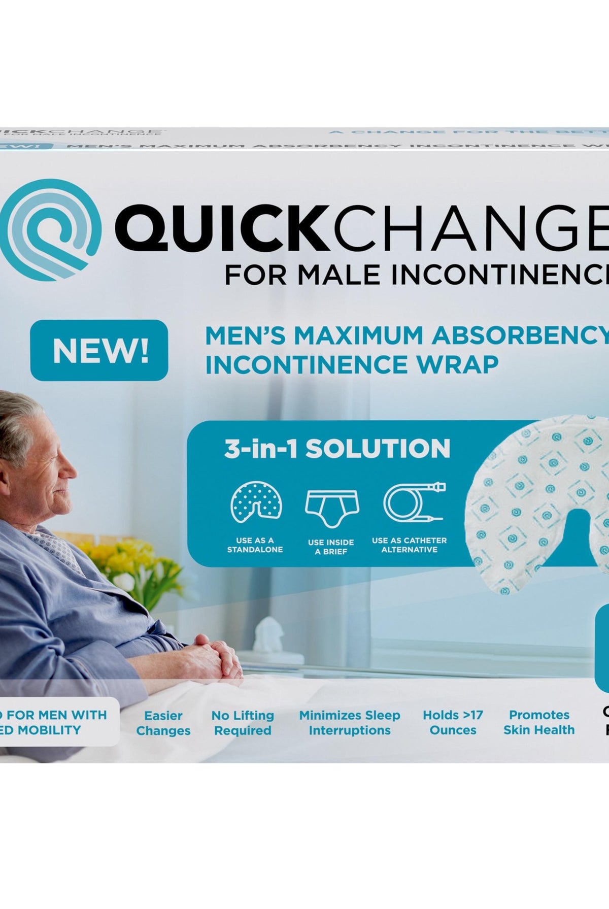 Quick Wraps Incont QUICKCHANGE Men’s Incontinence Wrap – QuickChange Men's Incontinence Wrap